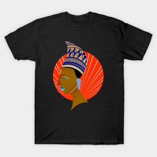 Black goddess Queen (red) T-Shirt